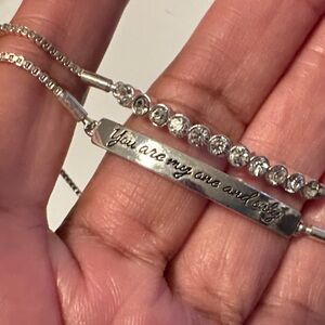 Walt Disney Silver Bracelet with Engraved Message; You are my One and Only